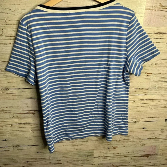Tommy Hilfiger blue white striped tee  shirt size xl - Picture 6 of 8